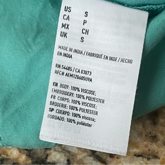 American Eagle Aqua Blue Eyelet Scallop Hem Shorts S - Picture 7 of 11